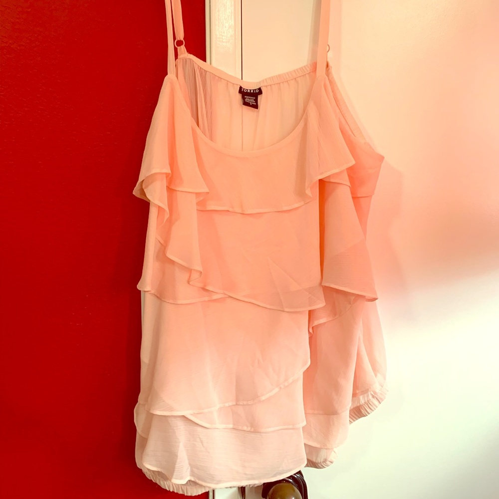 3x Torrid Ruffle Chiffon Banded Bottom Cami Top. - image 3